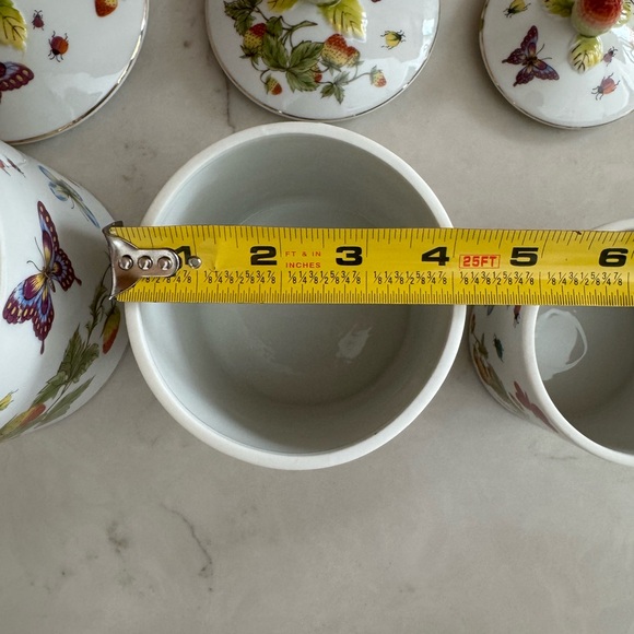 Lenwile Ardalt Full Set Of 4 Canisters Jars Japan 7052 Butterflies - Picture 11 of 13